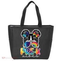 Hair Bun Pre K Vibes Back To School Tote Bag thumb 0