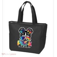 Hair Bun Pre K Vibes Back To School Tote Bag thumb 3