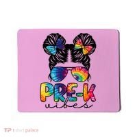 Hair Bun Pre K Vibes Back To School Mousepad thumb 0