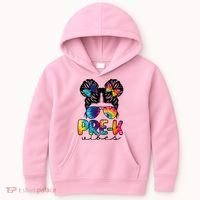 Hair Bun Pre K Vibes Back To School Kids Hoodie thumb 0
