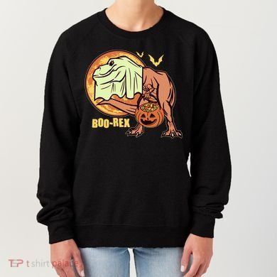 Halloween Boo Rex Trex Dinosaur Ghost Women's Sweatshirt