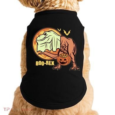 Halloween Boo Rex Trex Dinosaur Ghost Doggie Tank