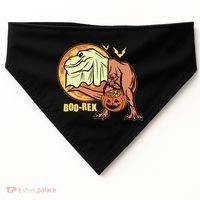 Halloween Boo Rex Trex Dinosaur Ghost USA-Made Doggie Bandana thumb 0