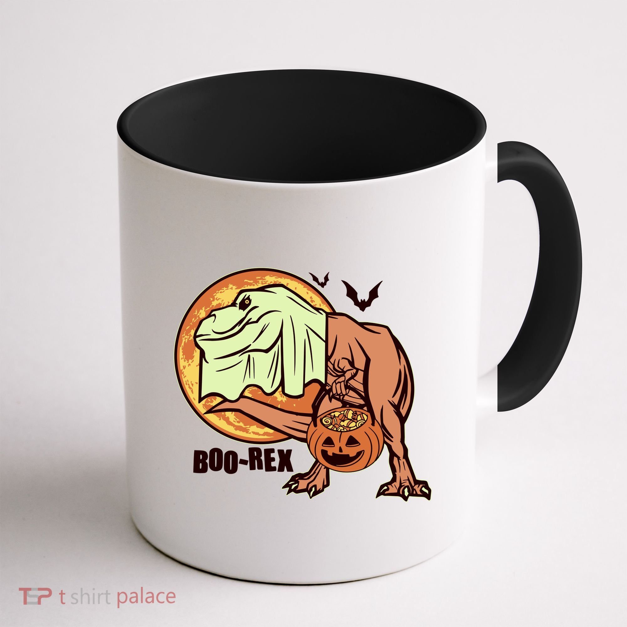 Halloween Boo Rex Trex Dinosaur Ghost Coffee Mug