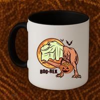 Halloween Boo Rex Trex Dinosaur Ghost Coffee Mug thumb 2