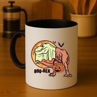 Halloween Boo Rex Trex Dinosaur Ghost Coffee Mug thumb 4