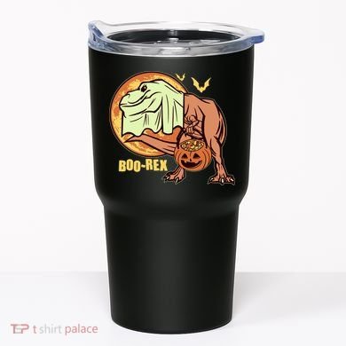 Halloween Boo Rex Trex Dinosaur Ghost Tumbler