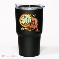 Halloween Boo Rex Trex Dinosaur Ghost Tumbler thumb 0