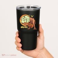 Halloween Boo Rex Trex Dinosaur Ghost Tumbler thumb 2