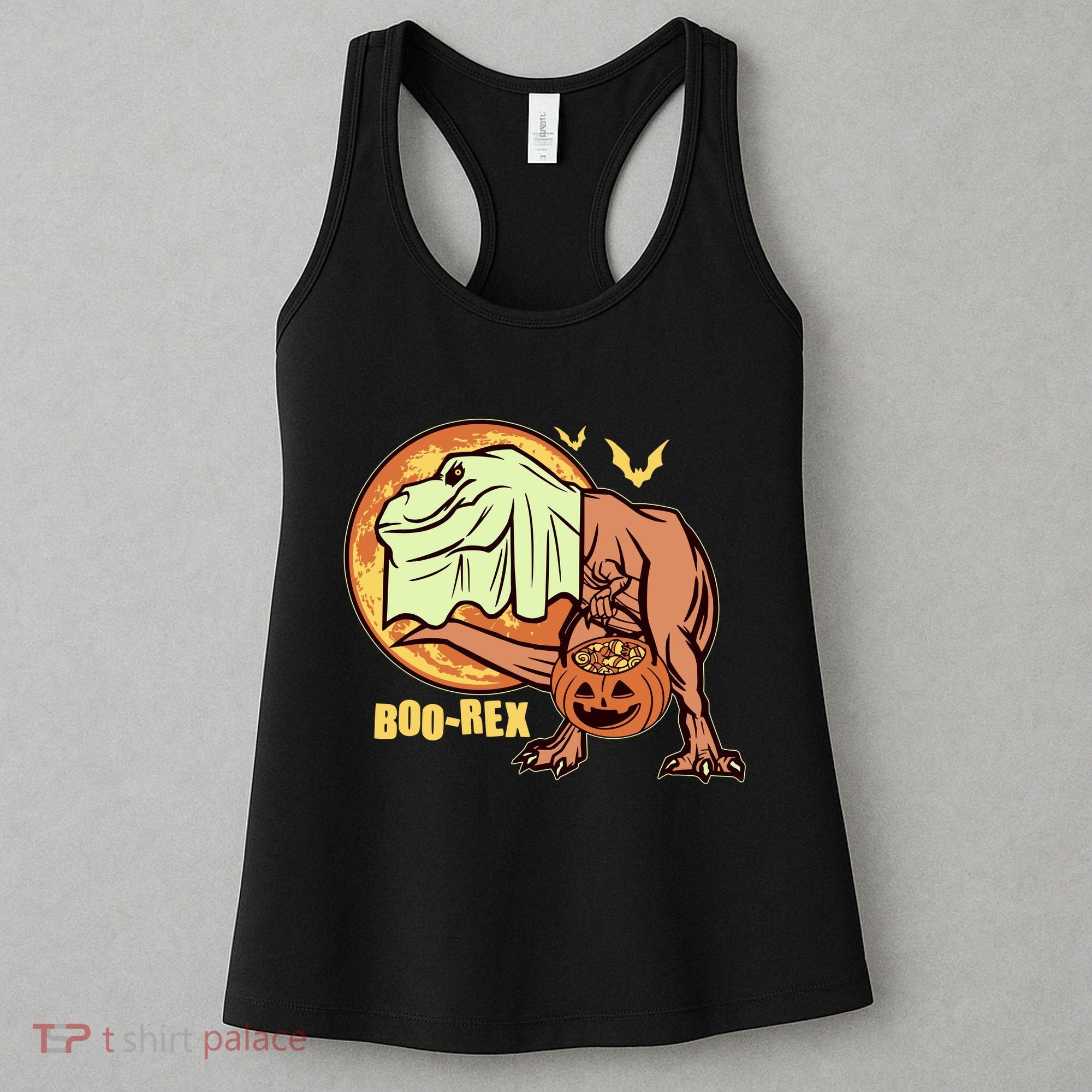 Halloween Boo Rex Trex Dinosaur Ghost Women's Tank Top