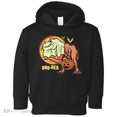 Halloween Boo Rex Trex Dinosaur Ghost Toddler Hoodie