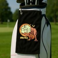 Halloween Boo Rex Trex Dinosaur Ghost Golf Towel thumb 2