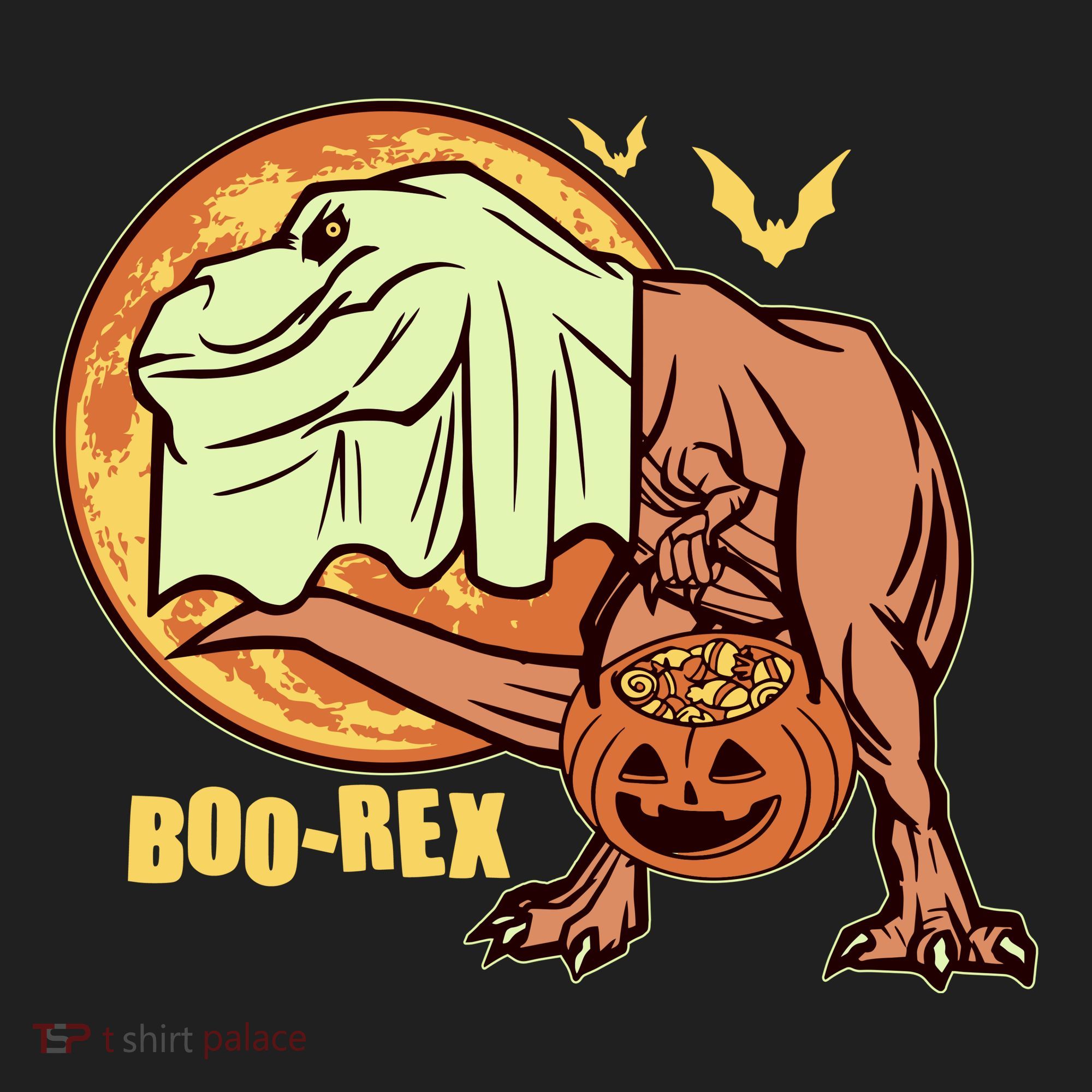 Halloween Boo Rex Trex Dinosaur Ghost Golf Towel