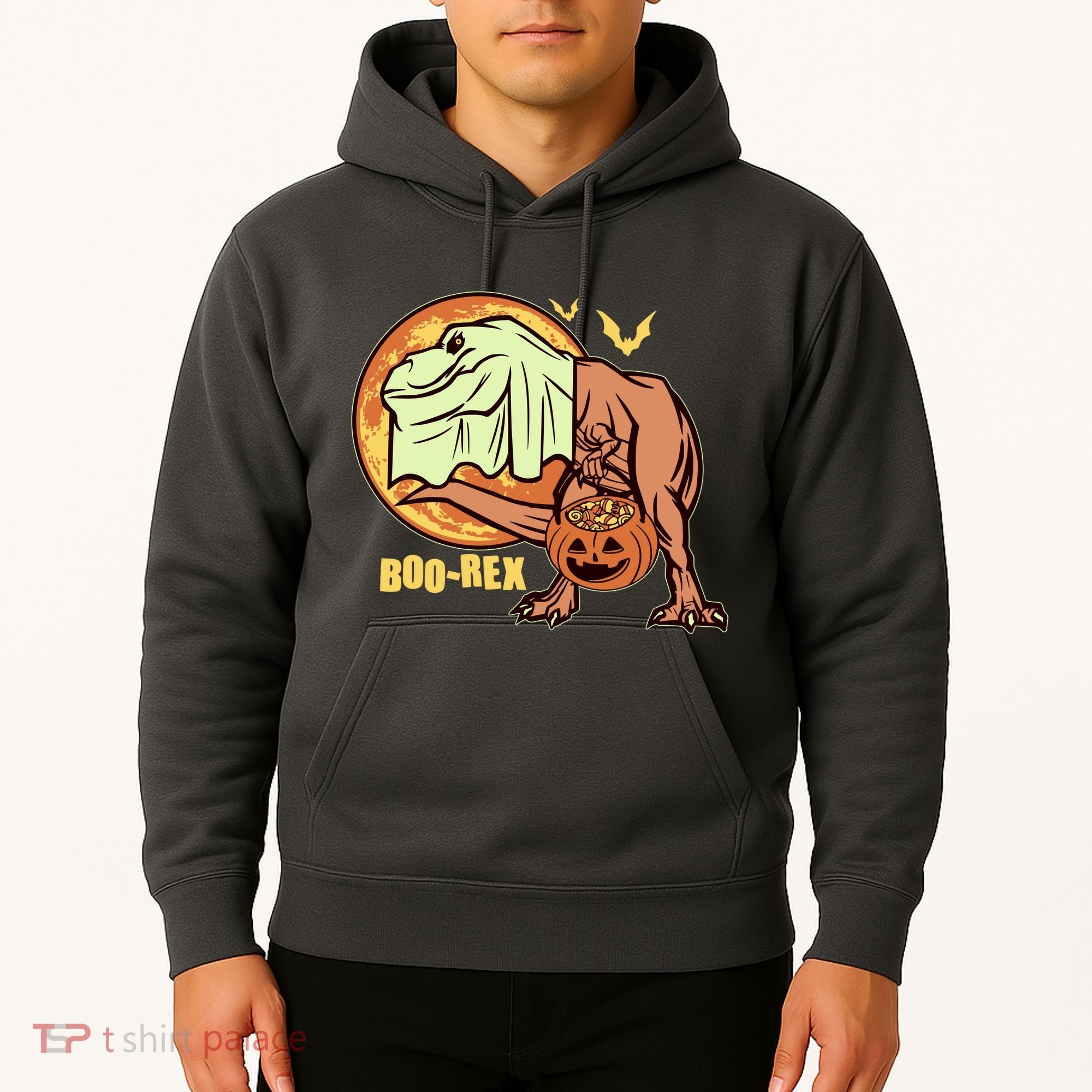 Halloween Boo Rex Trex Dinosaur Ghost Hoodie