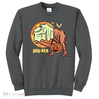 Halloween Boo Rex Trex Dinosaur Ghost Sweatshirt