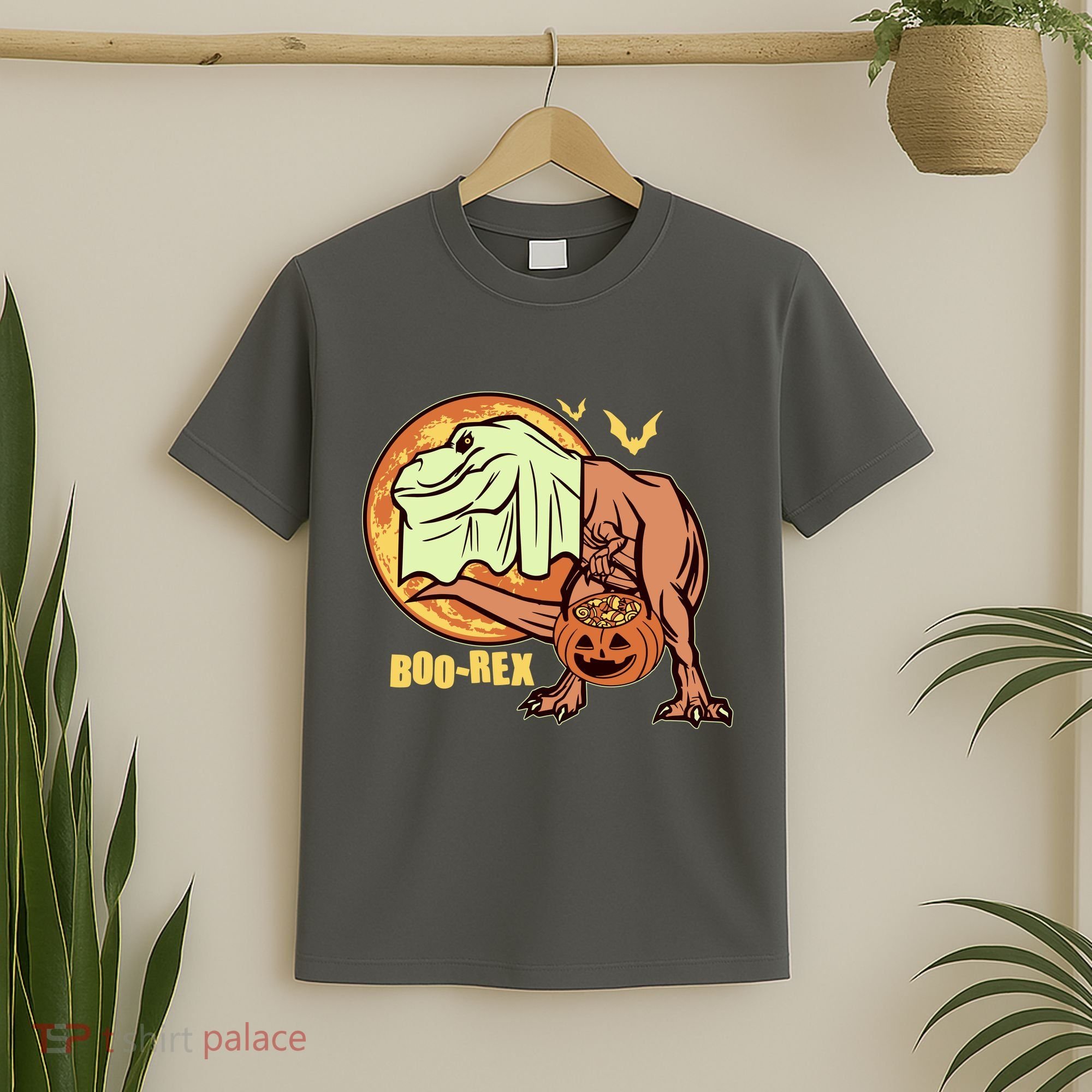 Halloween Boo Rex Trex Dinosaur Ghost T-Shirt