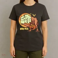 Halloween Boo Rex Trex Dinosaur Ghost T-Shirt thumb 4
