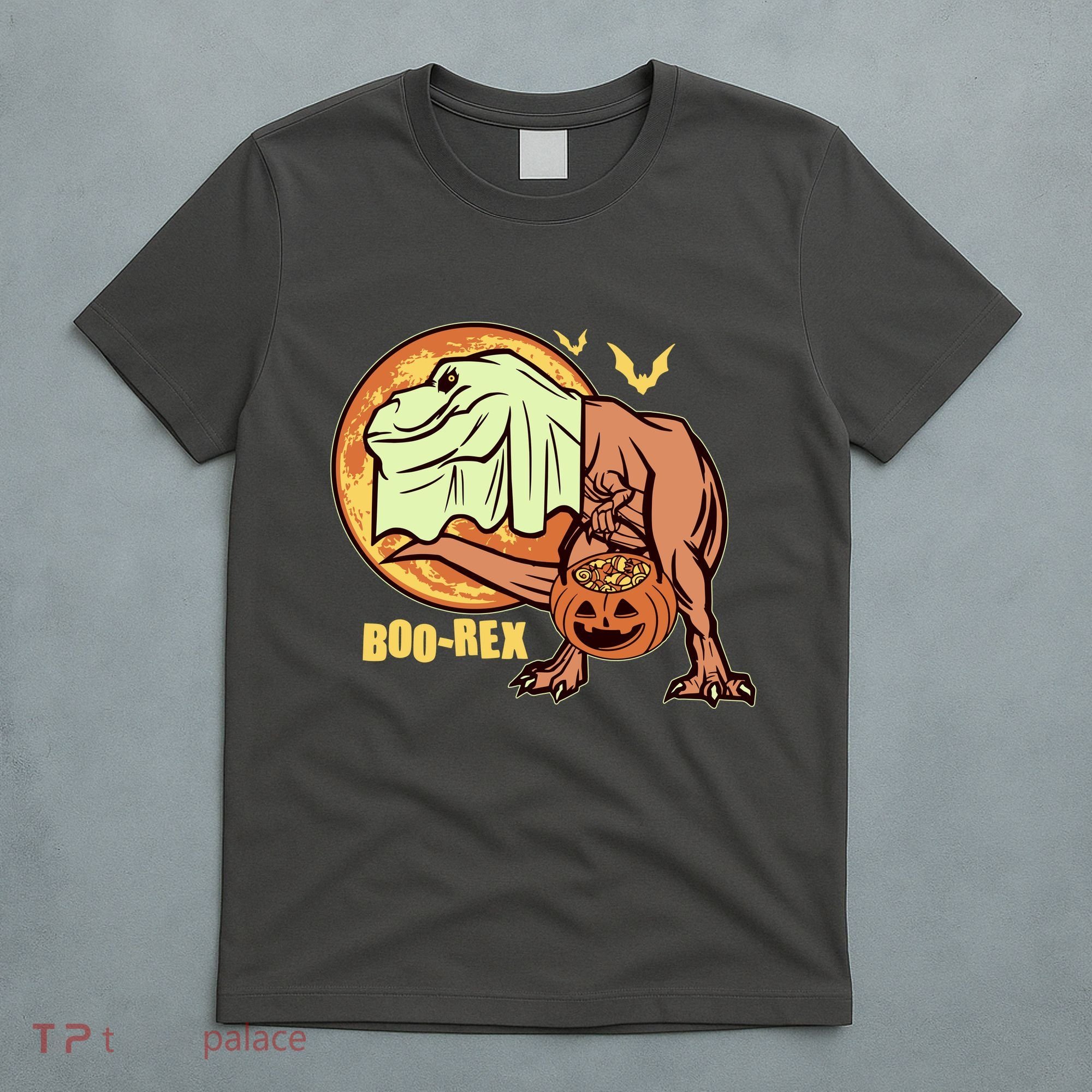 Halloween Boo Rex Trex Dinosaur Ghost T-Shirt