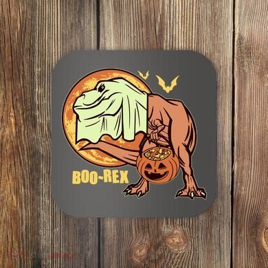 Halloween Boo Rex Trex Dinosaur Ghost Coaster