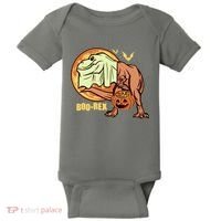 Halloween Boo Rex Trex Dinosaur Ghost Baby Bodysuit thumb 0
