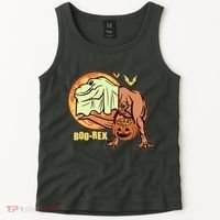 Halloween Boo Rex Trex Dinosaur Ghost Tank Top thumb 2