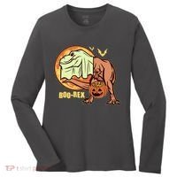 Halloween Boo Rex Trex Dinosaur Ghost Women's Long Sleeve Shirt thumb 0