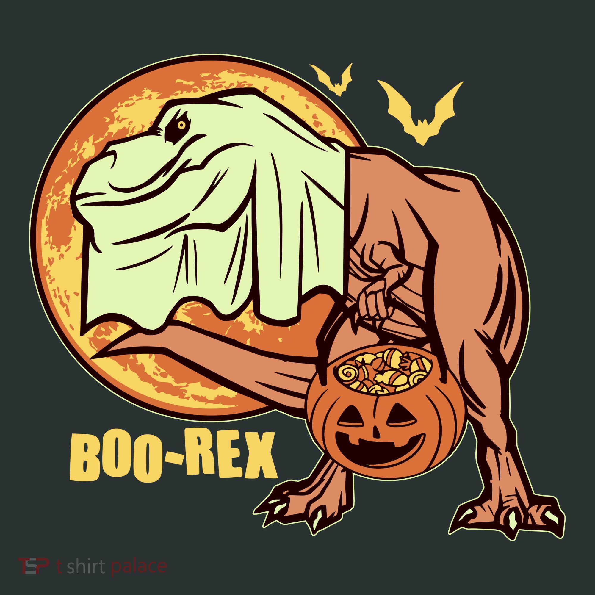 Halloween Boo Rex Trex Dinosaur Ghost Kids Sweatshirt
