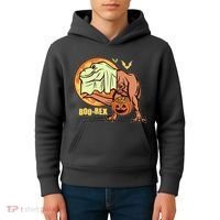 Halloween Boo Rex Trex Dinosaur Ghost Kids Hoodie thumb 4