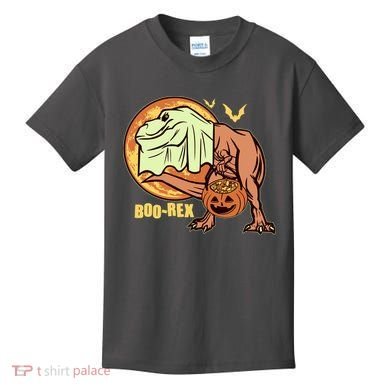 Halloween Boo Rex Trex Dinosaur Ghost Kids T-Shirt
