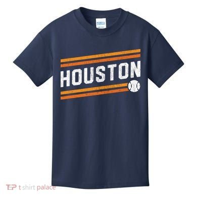Houston Baseball Retro Vintage Kids T-Shirt