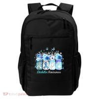 Hope Blue Ribbon Flower Jars Diabetes Awareness Backpack thumb 0