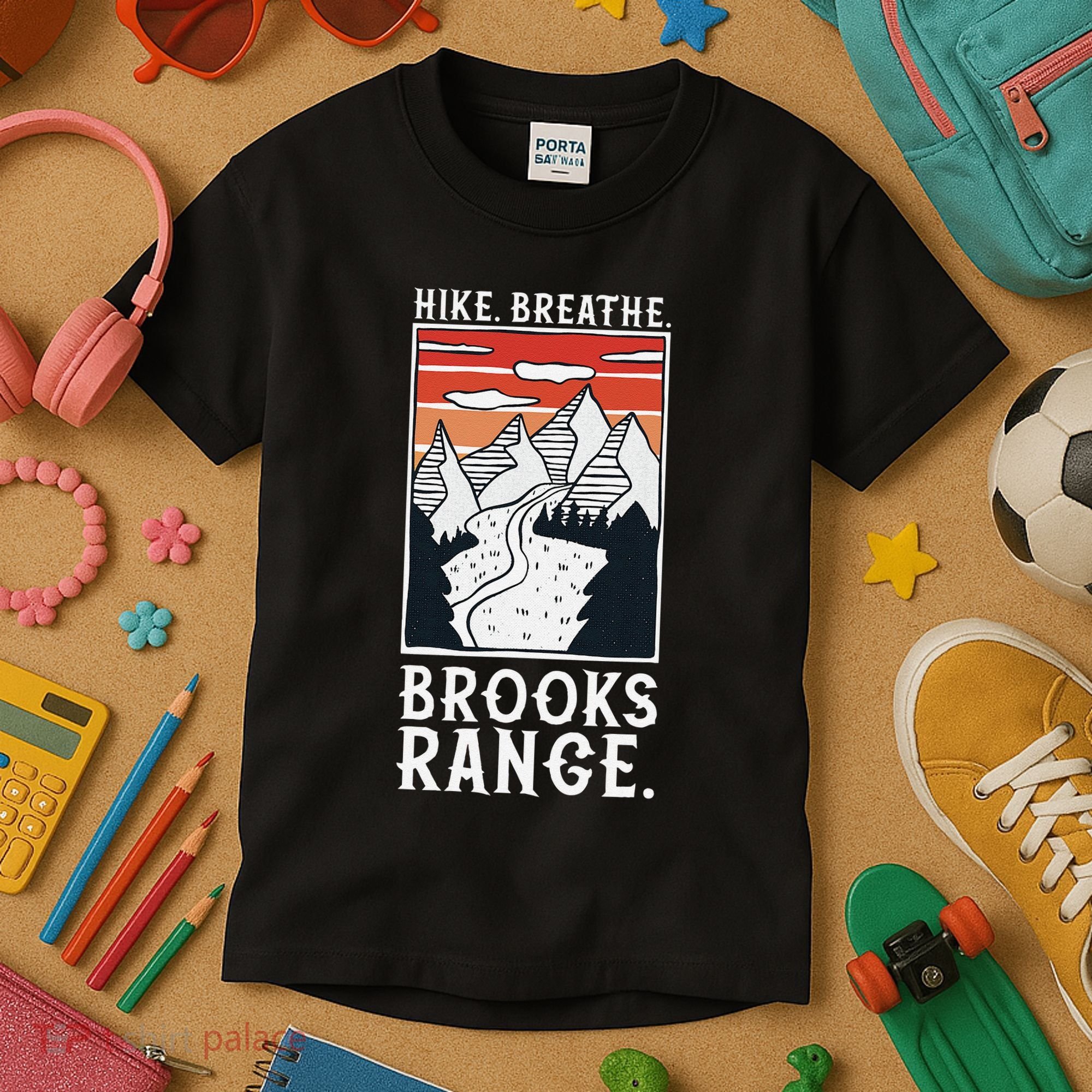Hiking Brooks Range Kids T-Shirt
