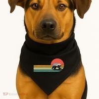 Honey Badger Retro Style Wild Animal Lover Zookeeper USA-Made Doggie Bandana thumb 1
