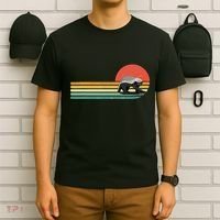 Honey Badger Retro Style Wild Animal Lover Zookeeper T-Shirt thumb 6