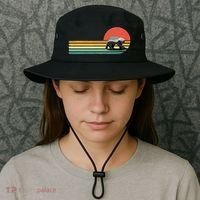 Honey Badger Retro Style Wild Animal Lover Zookeeper Bucket Hat thumb 3