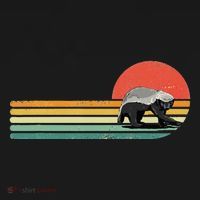 Honey Badger Retro Style Wild Animal Lover Zookeeper Women's Hoodie thumb 2