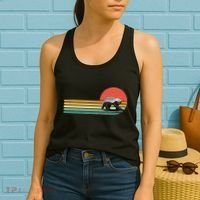 Honey Badger Retro Style Wild Animal Lover Zookeeper Women's Tank Top thumb 2