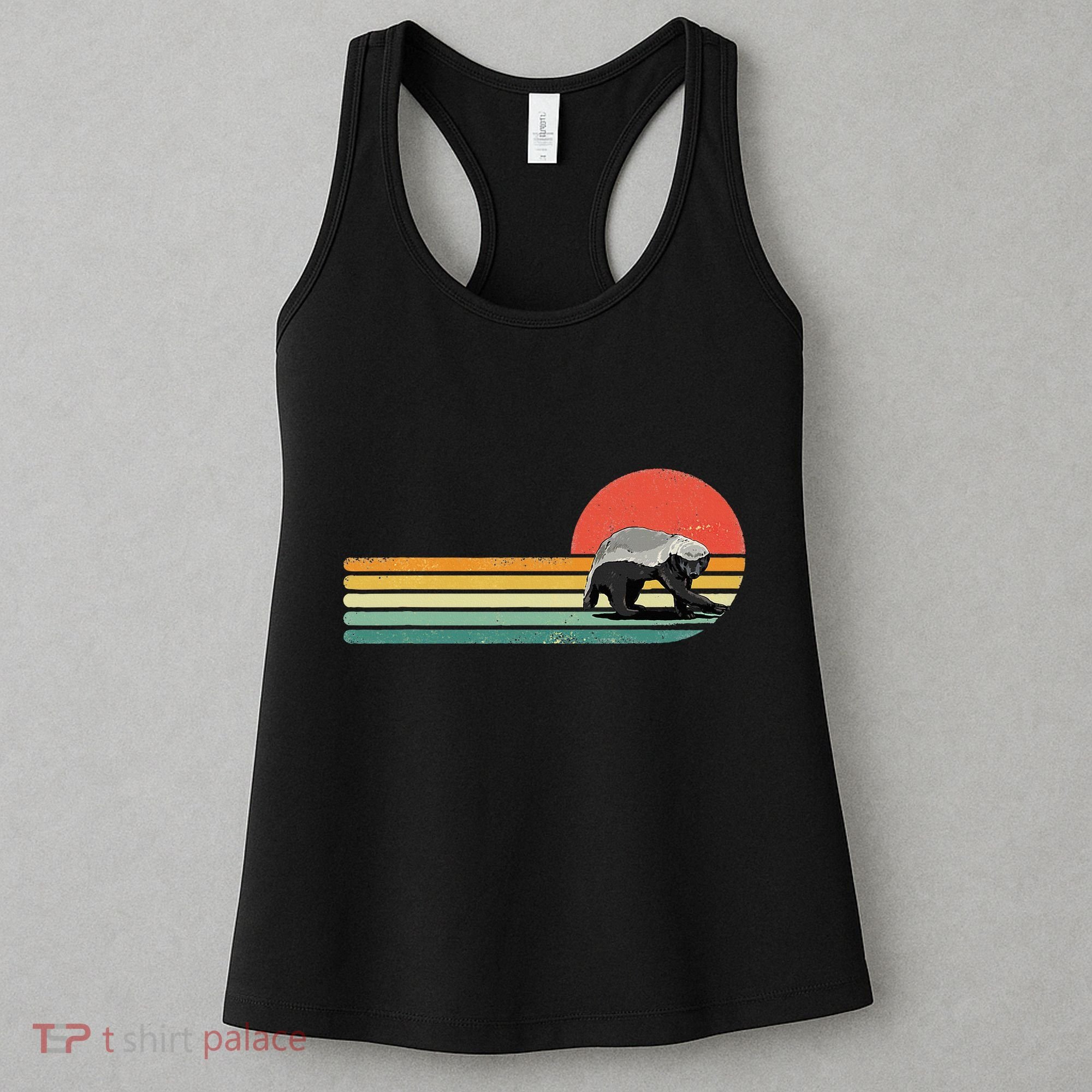 Honey Badger Retro Style Wild Animal Lover Zookeeper Women's Tank Top