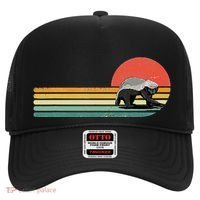 Honey Badger Retro Style Wild Animal Lover Zookeeper Hat thumb 0