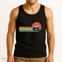 Honey Badger Retro Style Wild Animal Lover Zookeeper Tank Top thumb 3