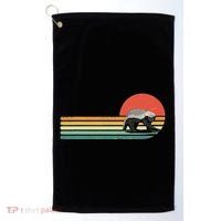 Honey Badger Retro Style Wild Animal Lover Zookeeper Golf Towel thumb 0
