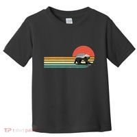 Honey Badger Retro Style Wild Animal Lover Zookeeper Toddler T-Shirt thumb 0