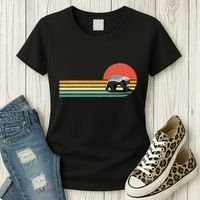 Honey Badger Retro Style Wild Animal Lover Zookeeper Women's T-Shirt thumb 3
