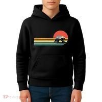 Honey Badger Retro Style Wild Animal Lover Zookeeper Kids Hoodie thumb 4