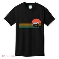 Honey Badger Retro Style Wild Animal Lover Zookeeper Kids T-Shirt thumb 0