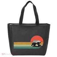 Honey Badger Retro Style Wild Animal Lover Zookeeper Tote Bag thumb 0