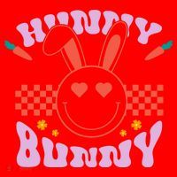 Hunny Bunny Retro Easter Holiday Santa Hat thumb 1