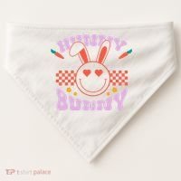 Hunny Bunny Retro Easter Holiday USA-Made Doggie Bandana thumb 0