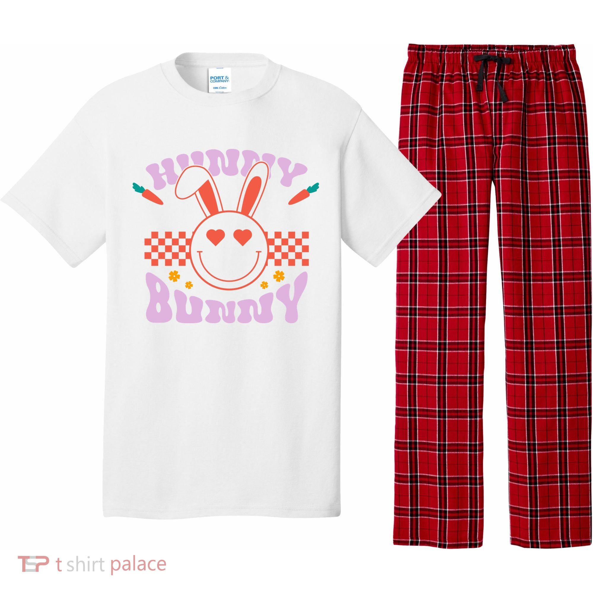 Hunny Bunny Retro Easter Holiday Pajama Set
