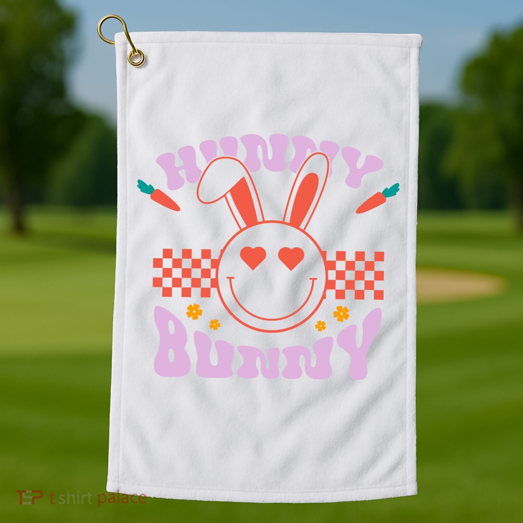 Hunny Bunny Retro Easter Holiday Golf Towel